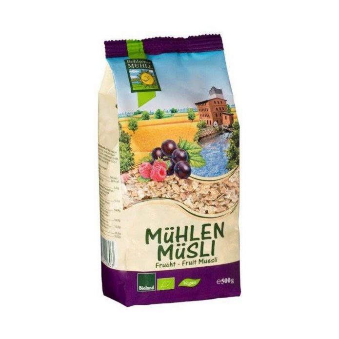 Ngũ cốc Muesli với trái cây khô hữu cơ 500g - Bohsener New