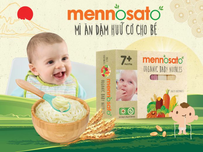 banner mì ăn dặm hữu cơ men no sato