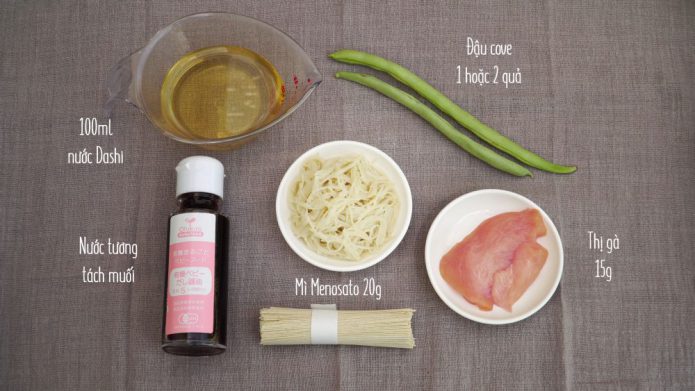 Mì hữu cơ Men No Sato với thịt gà và nước Dashi567