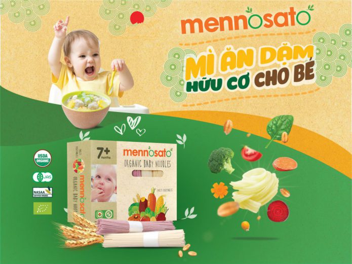Mì rau củ quả dinh dưỡng cho bé Men No Sato