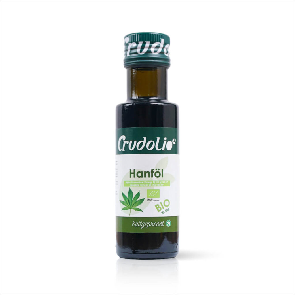 Dầu hạt gai dầu hữu cơ ép lạnh nguyên chất Crudolio