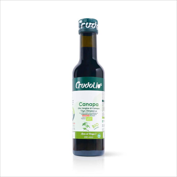 Dầu hạt gai dầu hữu cơ ép lạnh nguyên chất Crudolio 250ml