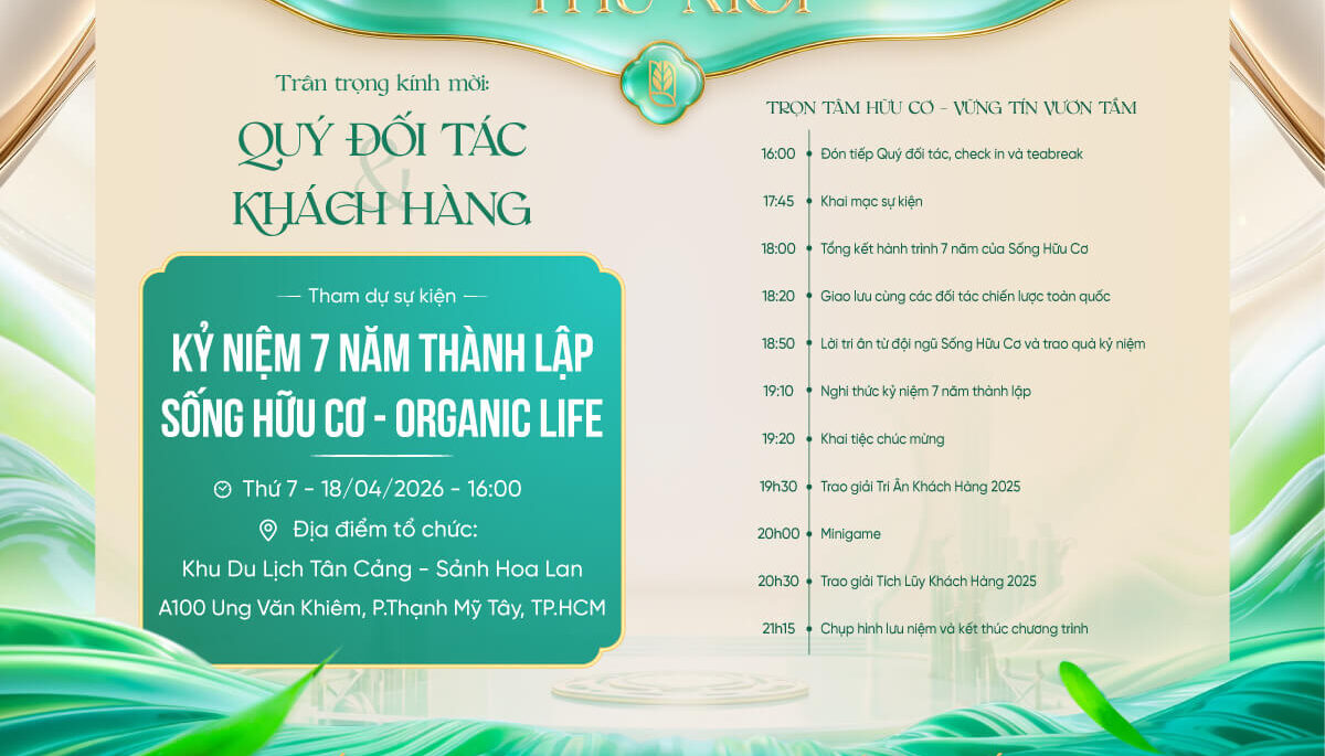 Thư mời kỷ niệm 7 Năm Sống Hữu Cơ