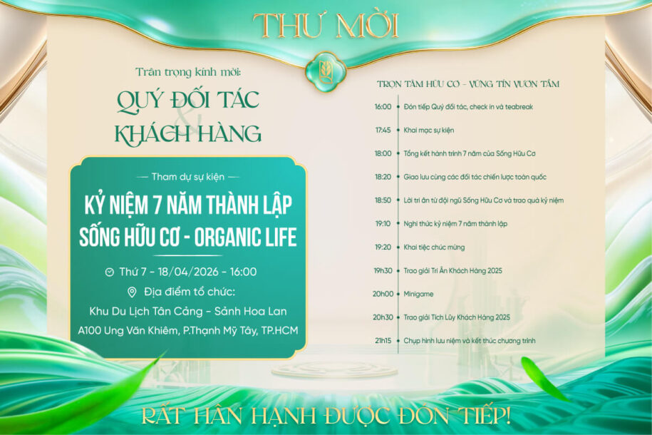 Thư mời kỷ niệm 7 Năm Sống Hữu Cơ