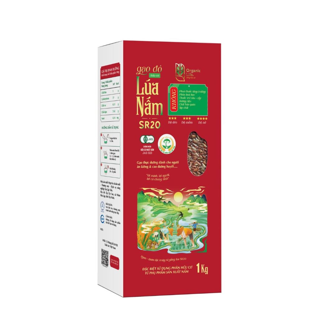 Gạo Lúa Nấm Hữu Cơ SR20 Organic Life 1kg