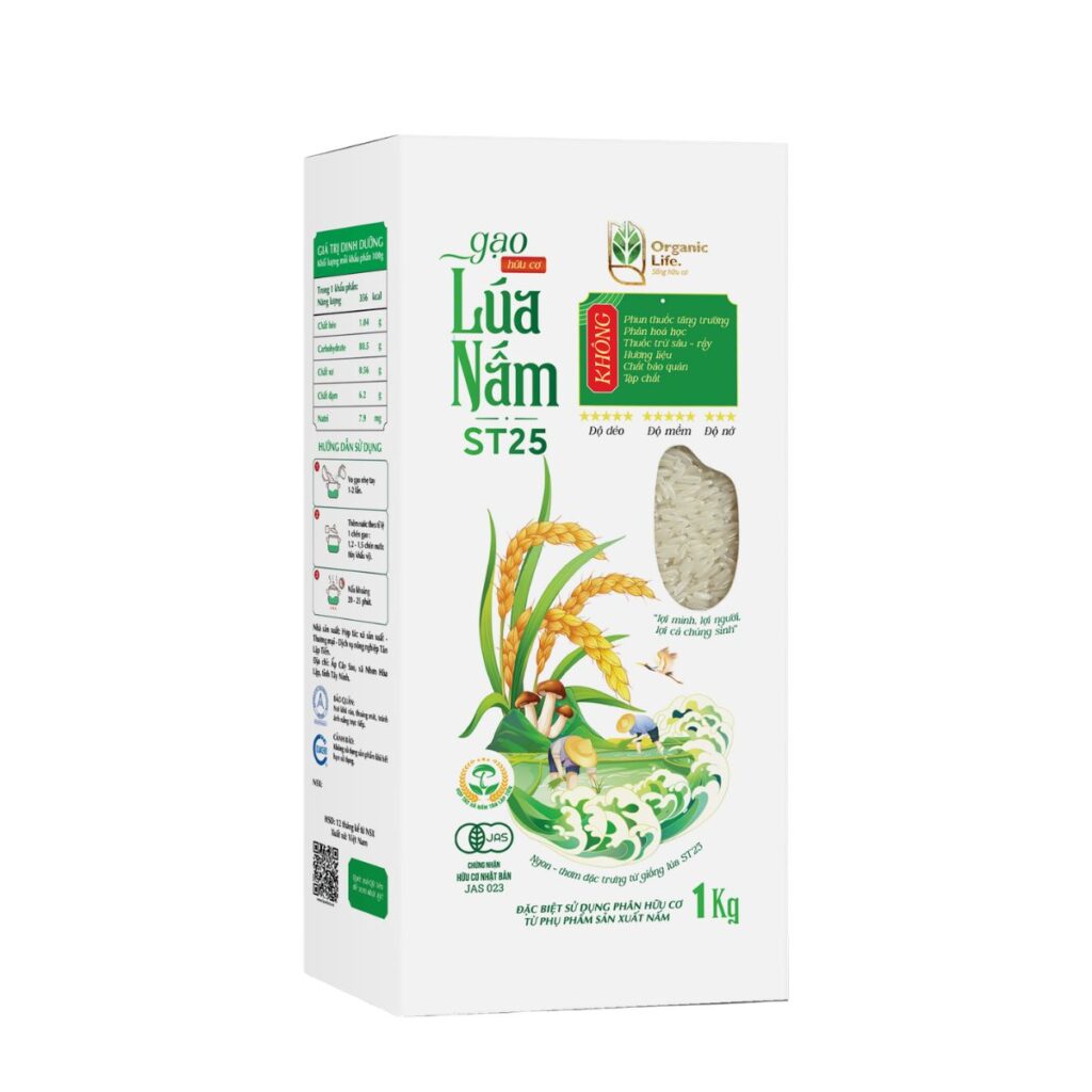 Ưu điểm Gạo Lúa Nấm Hữu Cơ ST25 Organic Life