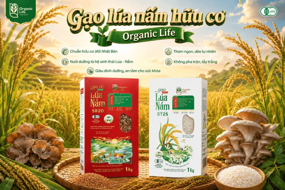 Organic Life Chính Thức Ra Mắt Bộ Đôi Gạo Lúa Nấm Hữu Cơ ST25 & SR20